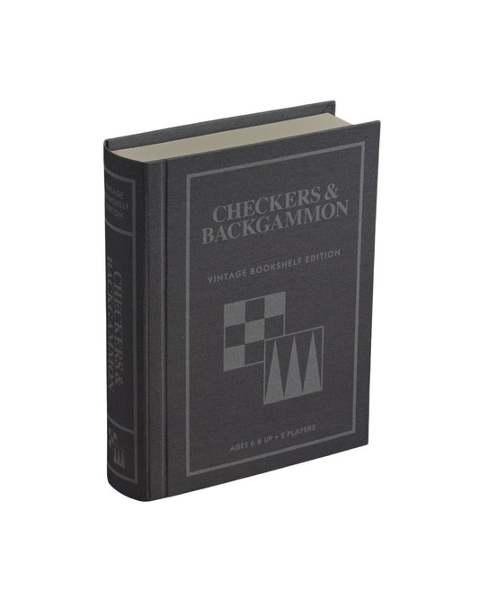Checkers & Backgammon - Vintage Bookshelf Edition