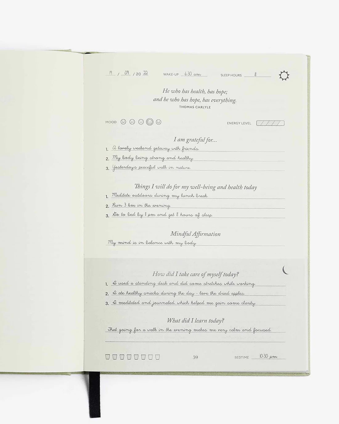 The Five Minute Journal - Health & Fitness Edition