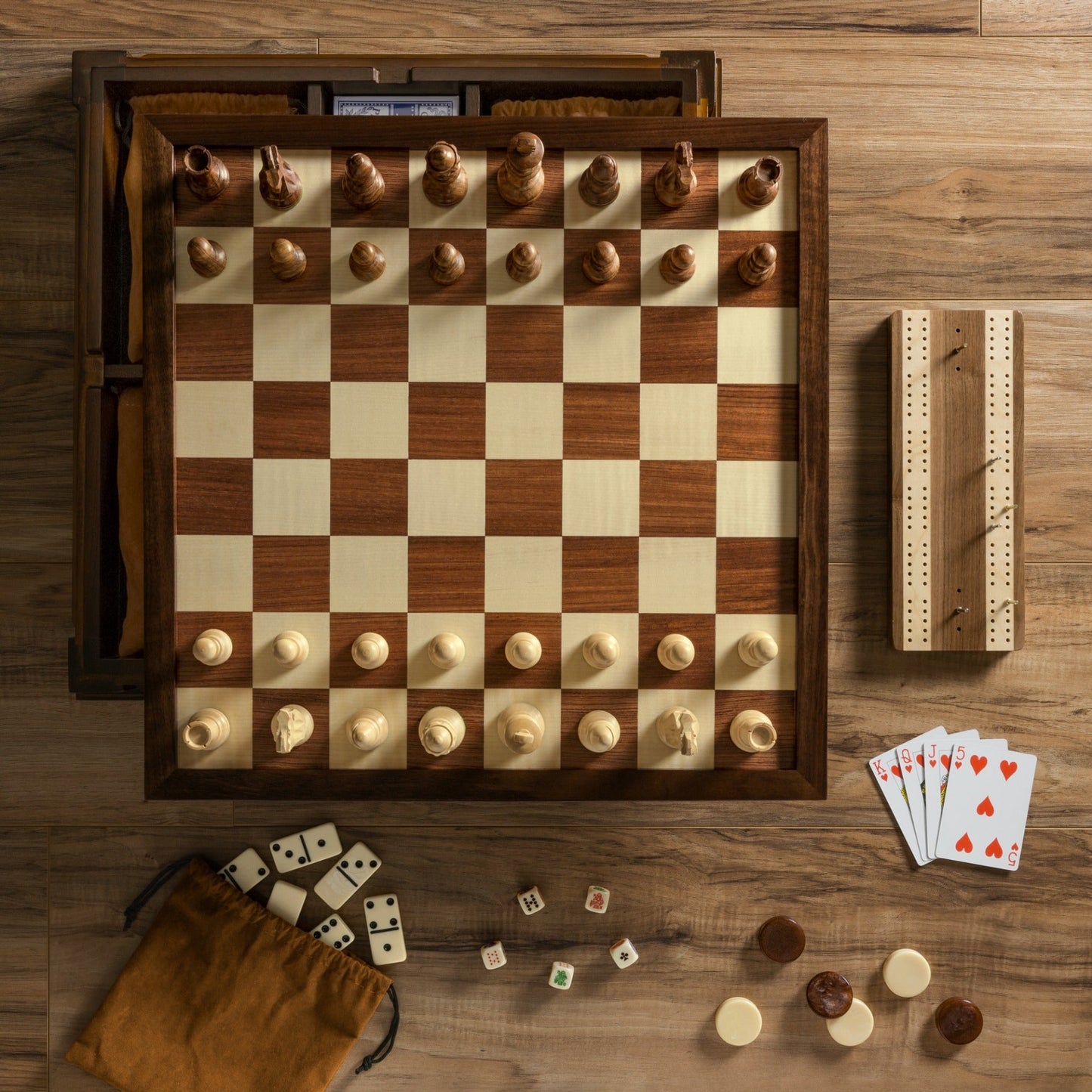 Checkers & Backgammon - Vintage Bookshelf Edition