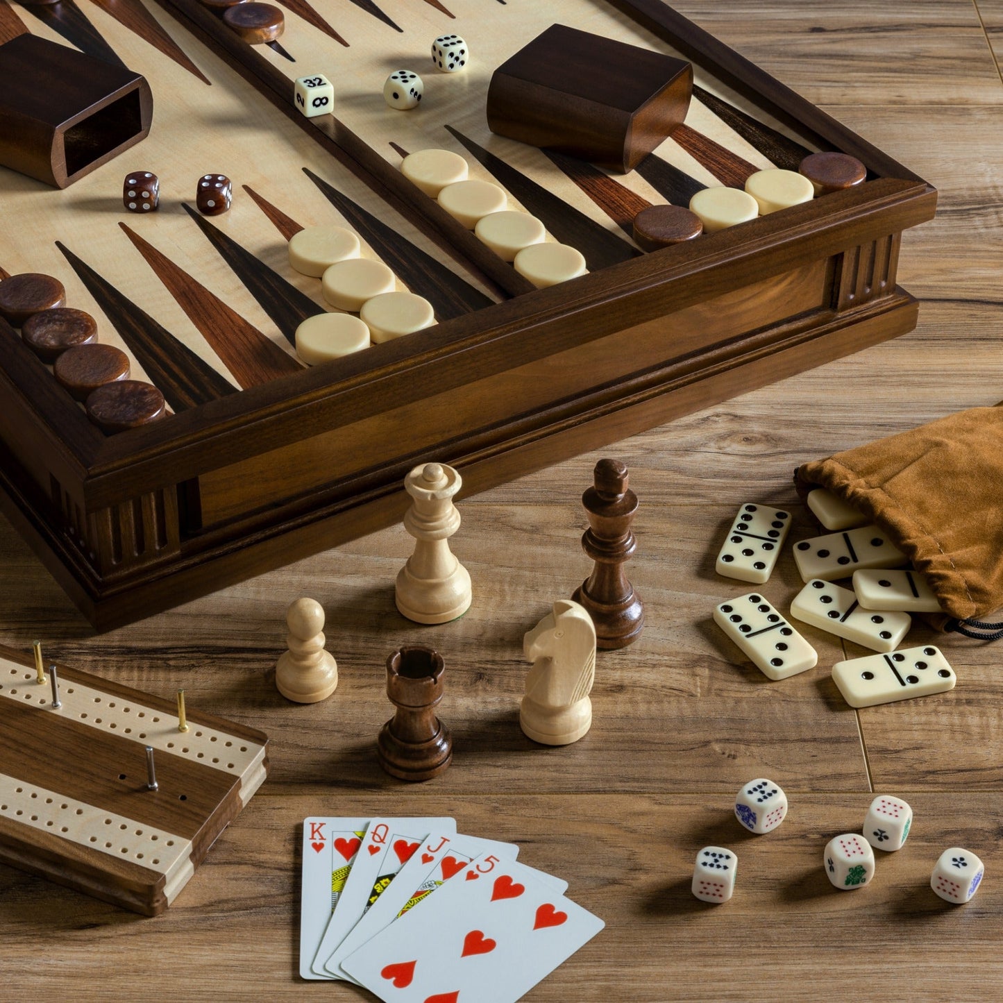 Checkers & Backgammon - Vintage Bookshelf Edition