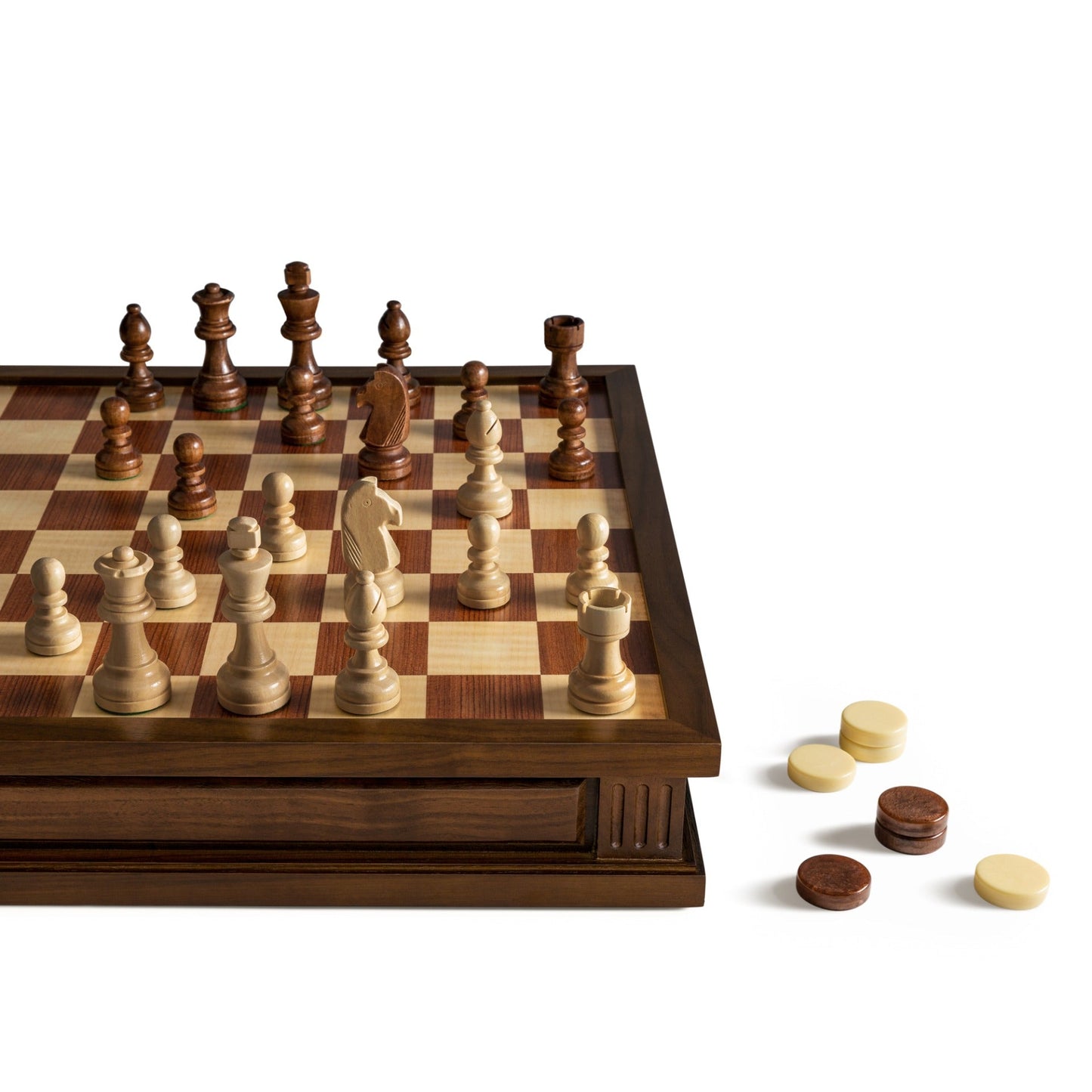 Checkers & Backgammon - Vintage Bookshelf Edition
