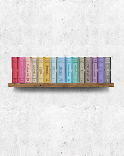 Vintage bookshelf edition juegos de mesa en forma de libro decorativo