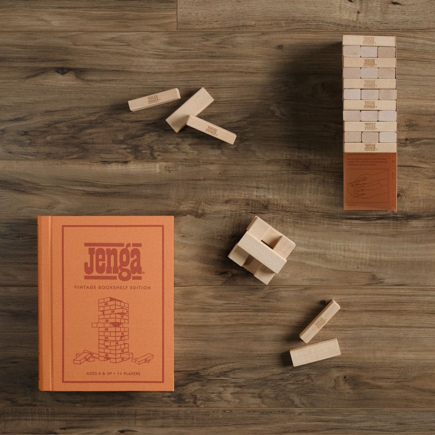 Vintage Bookshelf Games – 3 pack: Jenga, Connect Four, Chutes and Ladders