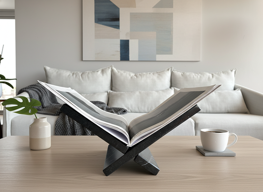Soporte para libros de mármol