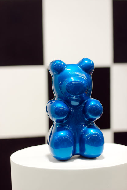 Pandita_mini_escultura_azul_metalico