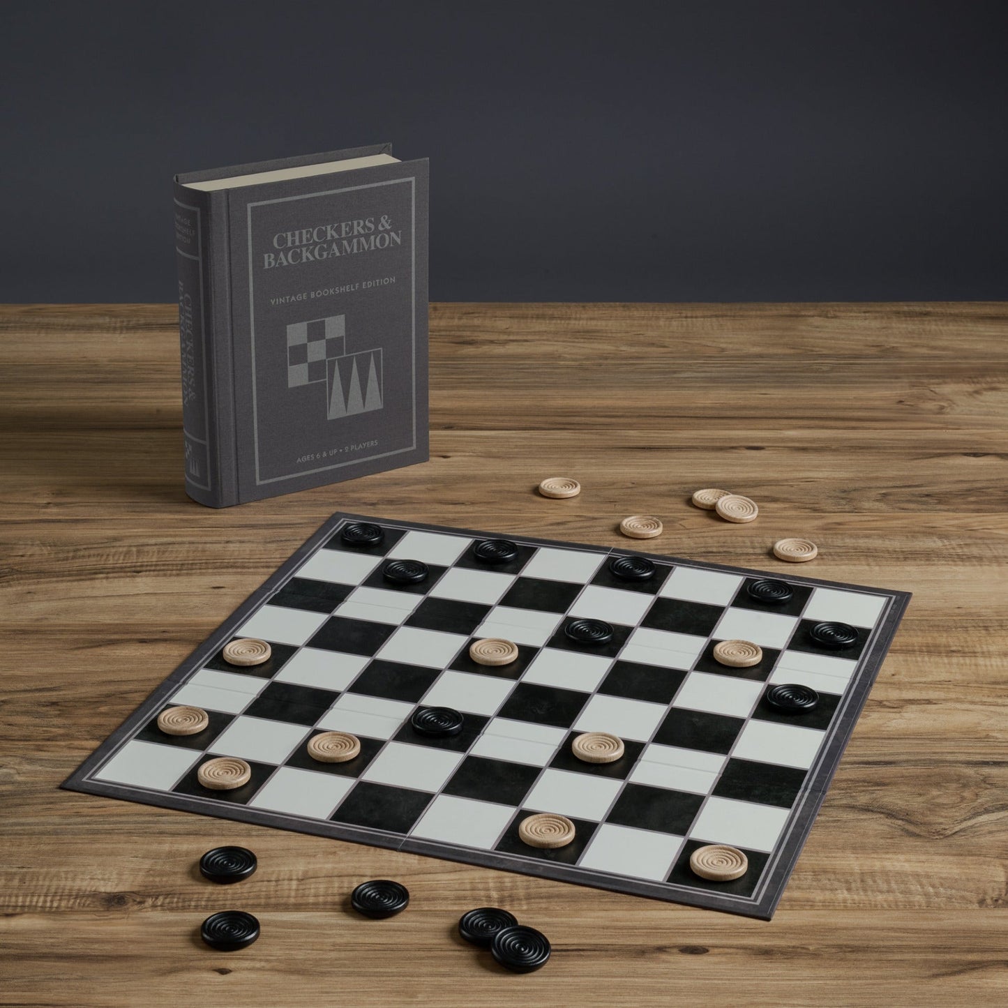 Checkers & Backgammon - Vintage Bookshelf Edition